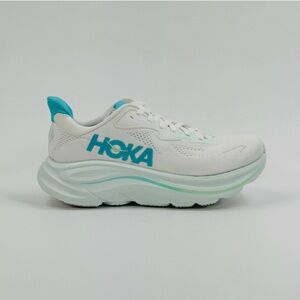 Hoka Women's Clifton 10 WIDE 'White Cielo Blue'